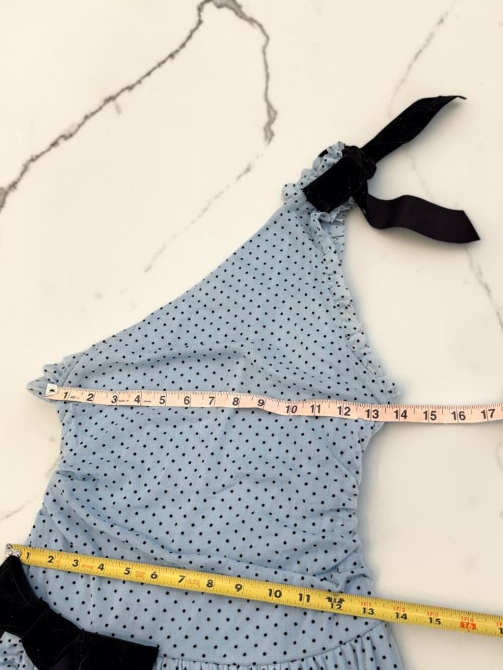 Urban Outfitters NWT Size Large Virginia One Shoulder Bow Detail Midi Dress - Picture 7 of 13